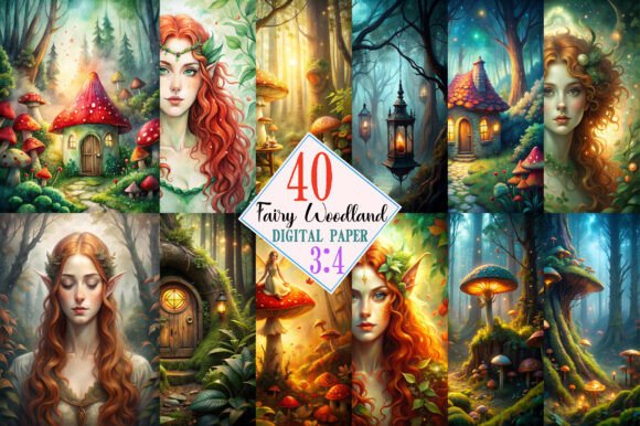 Download Fairy Woodland Junk Journal Pages - Fairy woodland Collection