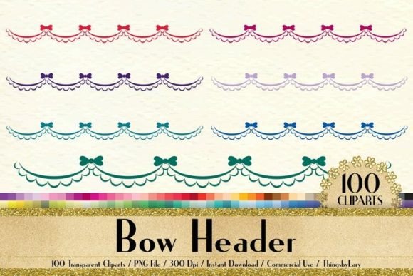 Download Bow Header Clip Arts Transparent PNG - Header Collection