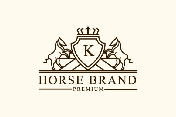 Download Horse Heraldry Emblem Modern Line Style - Modern line Collection