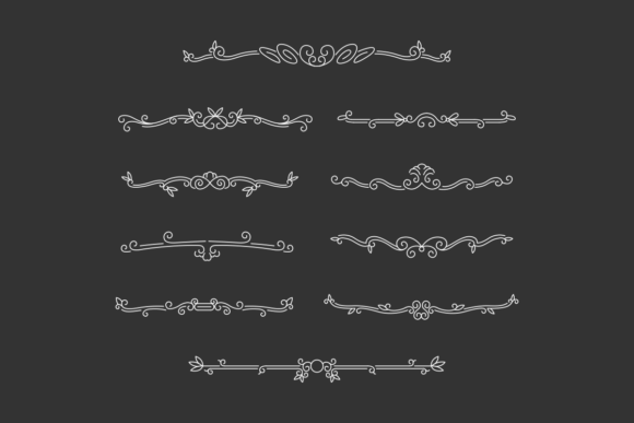 Download Vintage Modern Line Border Ornaments - Modern line Collection
