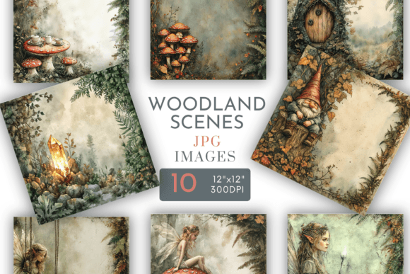 Download Fairy Woodland Square Paper - Fairy woodland Collection