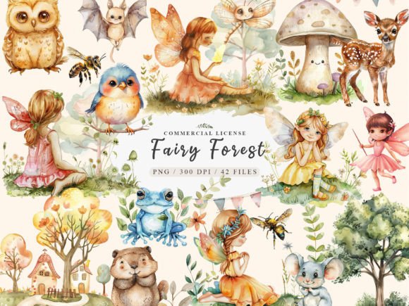 Download Sweet Forest Friends, Fairy Woodland Png - Fairy woodland Collection